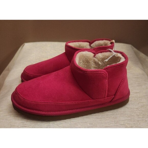 Old Navy Cozy Lined Faux Fur Winter Boots Booties Hot Pink Size 6 NWT - Picture 1 of 5